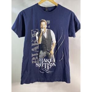 Blake Shelton 2014 Tour Navy Blue Short Sleeve T-Shirt Men's Small 34"-36" Chest